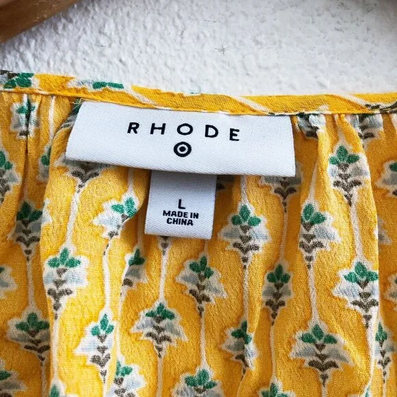 RHODE x Target Dainty Lotus‎ Print Wrap Top Size Large - Picture 7 of 8